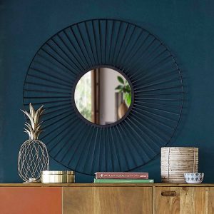Miroir rond filaire noir, Maisons du Monde - 79,99 €